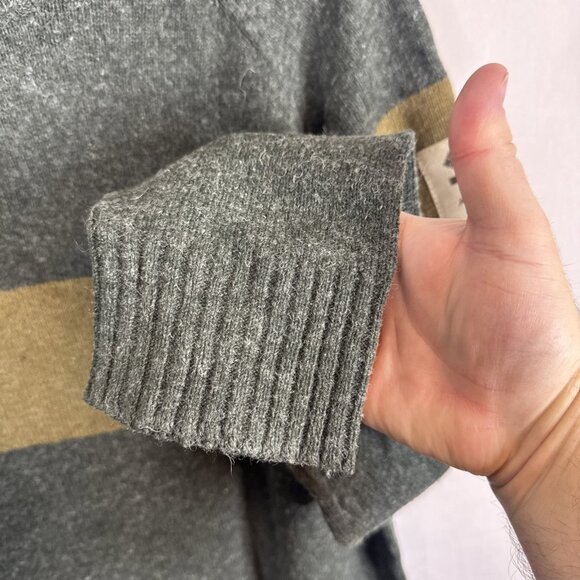 Columbia Wool Cotton Blend Crewneck Sweater Green Olive Stripe Men’s XL - Picture 5 of 6